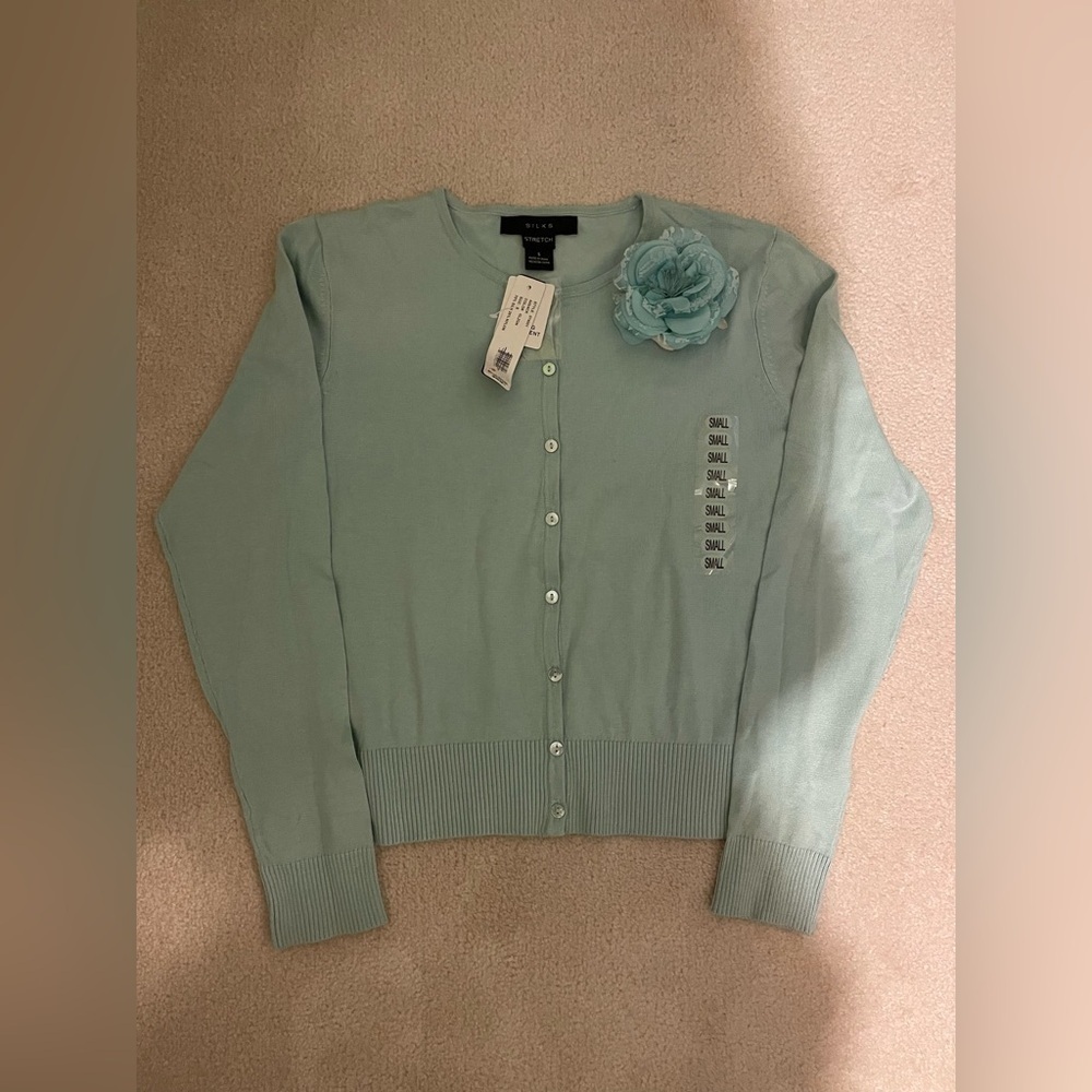 SILKS y2k cardigan sweater-small NWT